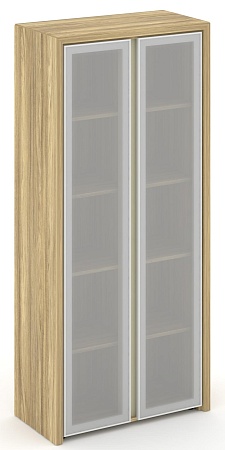 Шкаф высокий широкий (2 высоких фасада стекло сатин в раме) COR.ST-1.10R