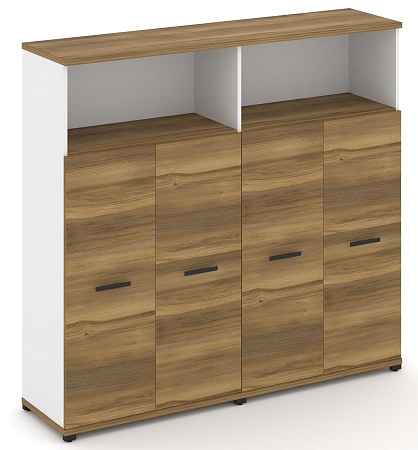 Шкаф две широкие секции, 4 ниши (4 фасада ЛДСП, 3 ниши ) CN.STS-423 B/W