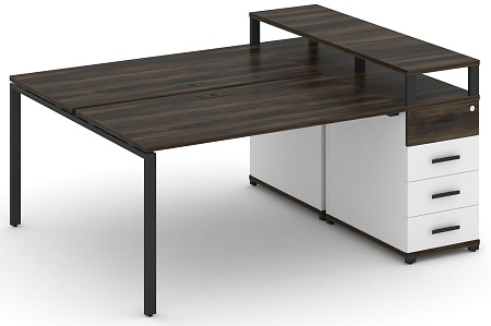 Рабочая станция с одной опорной тумбой CN.DRS-411 B/W