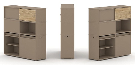 Набор №28. Тумба двойная + высокая надставка ES.NB.2V-28