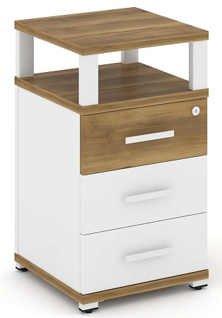 Тумба приставная 3 ящика. С надставкой. CN.TUP-003 B/W