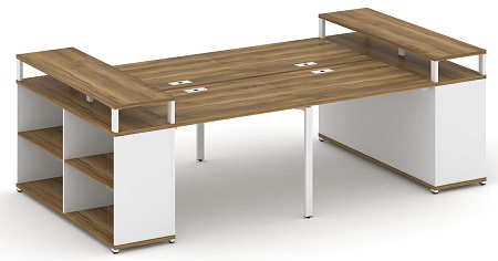 Рабочая станция с опорными стеллажами с верхними горизонтами CN.DRS-249