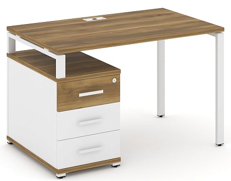 Стол письменный с одной опорной тумбой CN.SP-302 B/W
