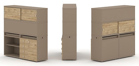 Набор №12. Тумба двойная + высокая надставка ES.NB.2V-12