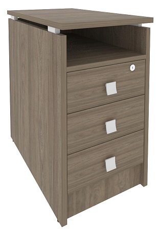 Тумба приставная (3 ящика фолдинг, с замком) Л.ТП-4.2F
