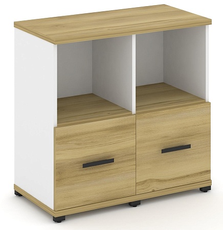 Шкаф две узкие секции, 2 ниши (2 фасада ЛДСП, 1 ниша) CN.STU-221 B/W