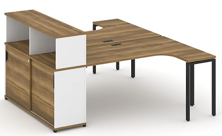 Рабочая станция с опорным стеллажом с надставкой низкой CN.DSA-220 B/W