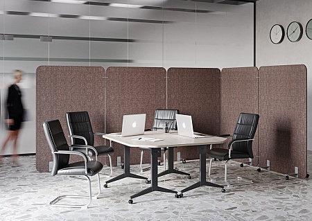 Перегородки на металлических опорах на фетровых по...