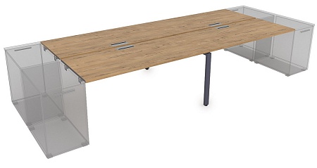 Стол системы Бенч, сдвоенный, на 4 рабочих места СТБД-П.989