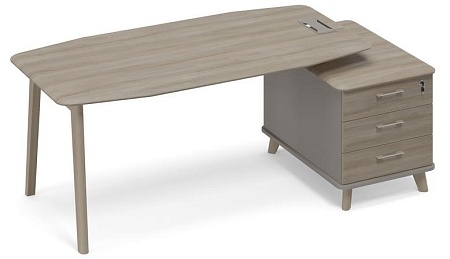 Стол на тумбе малой (тип 2) WOOD для руководителя ТМ В2 113