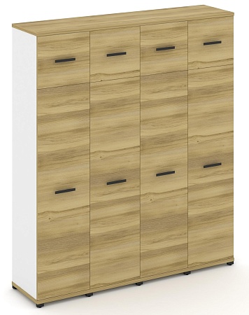 Шкаф четыре узкие секции, 5 ниш (4 фасада ЛДСП, 4 ниши + 4 фасада ЛДСП,  1 ниша) CN.STU-547  B/W