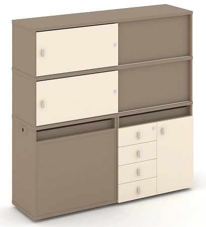 Набор №25. Тумба двойная + высокая надставка ES.NB.2V-25