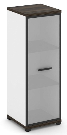 Шкаф одна узкая секция, 3 ниши (фасад стекло белое матовое в раме, 3 ниши) CN.STU-316 RM B/W