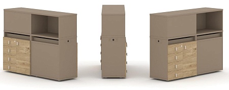 Набор №15. Тумба двойная + низкая надставка ES.NB.2N-15