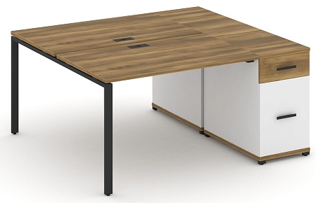 Рабочая станция с одной опорной тумбой CN.DRS-406 B/W