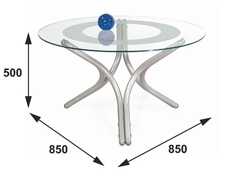 Журнальный столик Дуэт 6 (Металлик)