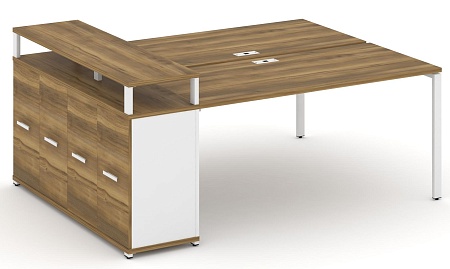 Рабочая станция с опорным распашным шкафом с верхним горизонтом CN.DRS-224 B/W