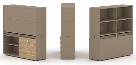 Набор №10. Тумба двойная + высокая надставка ES.NB.2V-10