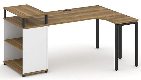 Стол эргономичный с опорным стеллажом с верхним горизонтом правый CN.SA-203(R)