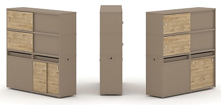 Набор №27. Тумба двойная + высокая надставка ES.NB.2V-27