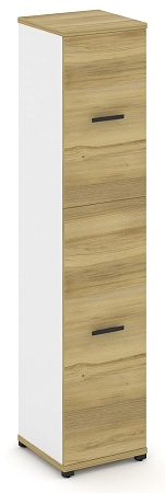 Шкаф одна узкая секция, 5 ниш  фасад ЛДСП  на 3 ниши + фасад ЛДСП, на 2 ниши) CN.STU-515 B/W