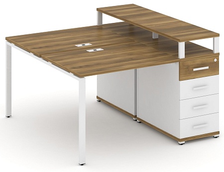 Рабочая станция с одной опорной тумбой CN.DRS-409 B/W