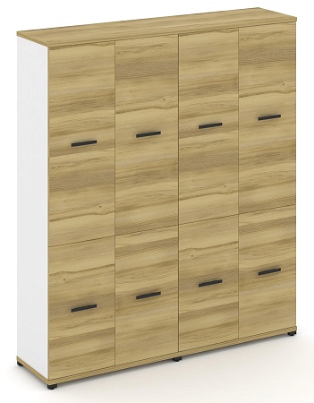 Шкаф две широкие секции, 5 ниш (4 фасада ЛДСП, 2 ниши + 4 фасада ЛДСП, 3 ниши) CN.STS-522 B/W