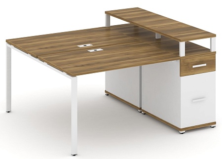 Рабочая станция с одной опорной тумбой CN.DRS-414 B/W