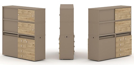 Набор №24. Тумба двойная + высокая надставка ES.NB.2V-24