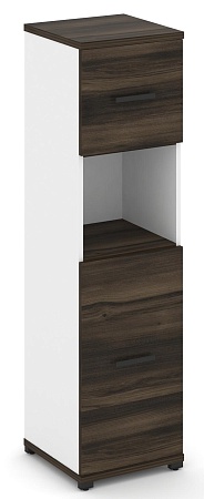 Шкаф одна узкая секция, 4 ниши ( фасад ЛДСП, 2 ниши + фасад ЛДСП, 1 ниша) CN.STU-415  B/W