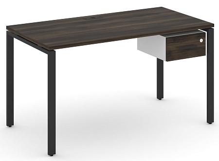 Стол рабочий с подвеснй тумбой с одним ящиком CN.SP-111 B/W