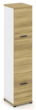 Шкаф одна узкая секция, 5 ниш ( 2 фасада ЛДСП  на 2  и 3  ниши) CN.STU-512 B/W