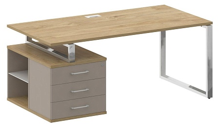 Стол руководителя с опорной тумбой, левый SK.SRT-180 (L)