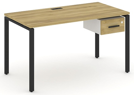 Стол рабочий с подвеснй тумбой с одним ящиком CN.SP-111 B/W
