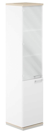 Шкаф 5 ур. 400 со стеклом AG.209.WH.WH.WH.GL.L