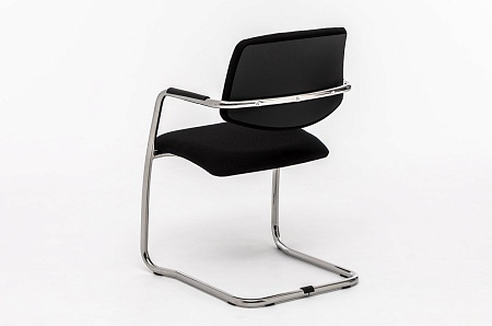 Кресло на полозьях, кожа Urban slide Ivory 22042