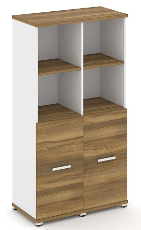 Шкаф две узкие секции, 4 ниши (2 фасада ЛДСП, 2 ниши) CN.STU-421 B/W