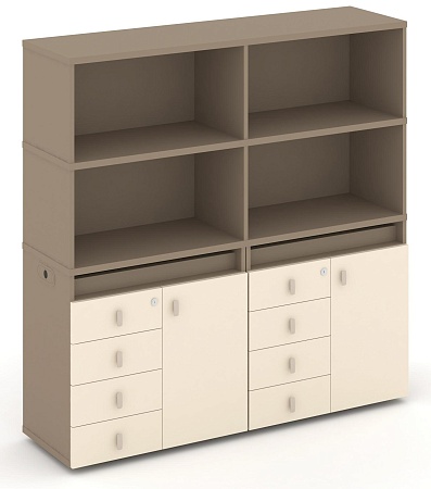 Набор №4. Тумба двойная + высокая надставка ES.NB.2V-4