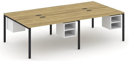 Рабочая станция двухсторонняя с подвесными тумбами на 4 места CN.DRS-127