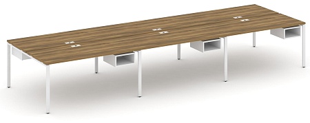 Рабочая станция двухсторонняя с подвесными тумбами на 6 мест CN.DRS-144