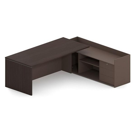 Стол руководителя на опорной тумбе без накладных фасадов SN13.2119R