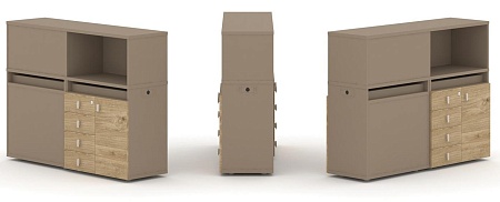 Набор №15. Тумба двойная + низкая надставка ES.NB.2N-15