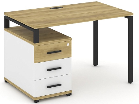 Стол письменный с одной опорной тумбой CN.SP-302 B/W
