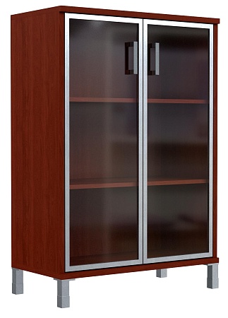 Шкаф средний со стеклянными дверьми в AL-рамке B 420.7