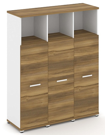 Шкаф три узкие секции, 4 ниши (3 фасада ЛДСП,  3 ниши) CN.STU-433 B/W