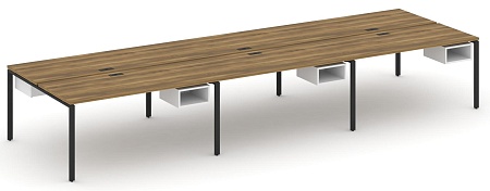 Рабочая станция двухсторонняя с подвесными тумбами на 6 мест CN.DRS-144