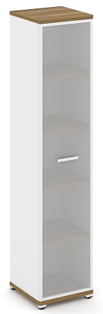 Шкаф одна узкая секция, 5 ниш (фасад стекло белое матовое в раме, на 5 ниш) CN.STU-518 RM B/W