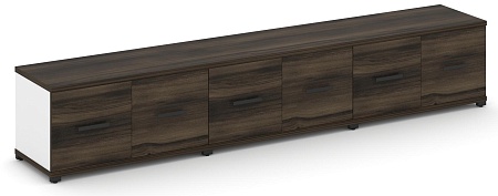 Шкаф три широкие секции, 1 ниша (6 фасадов ЛДСП, 1 ниша) CN.STS-133 B/W