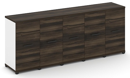 Шкаф пять узких секций, 2 ниши (5 фасадов ЛДСП в раме, 2 ниши) CN.STU-253 B/W