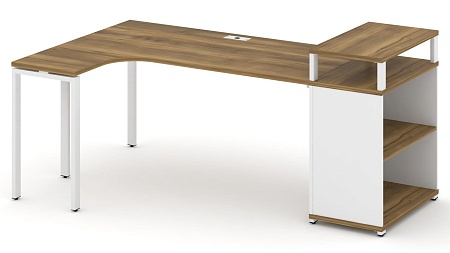 Стол эргономичный с опорным стеллажом с верхним горизонтом левый CN.SA-204(L)
